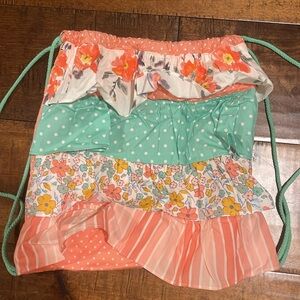 Matilda Jane Floral and Polka Dot Drawstring Bag